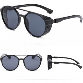 Square Men Vintage Eye Sunglasses Retro Eyewear Fashion Radiation Protection - Black - C9190O8T73A $11.91