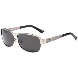 Oversized Driving mirror polarized glasses men's car gift sunglasses - Red Gold Frame Gray Tablets - CR190MO5IW9 $29.70