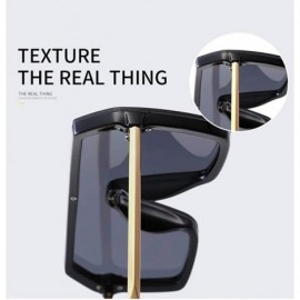 Square Women Vintage Oversized Gradient Sun Glasses Shades Female Luxury Designer UV400 Sunglass - C1 - CU197ZL595R $13.00