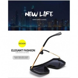 Square Women Vintage Oversized Gradient Sun Glasses Shades Female Luxury Designer UV400 Sunglass - C1 - CU197ZL595R $13.00