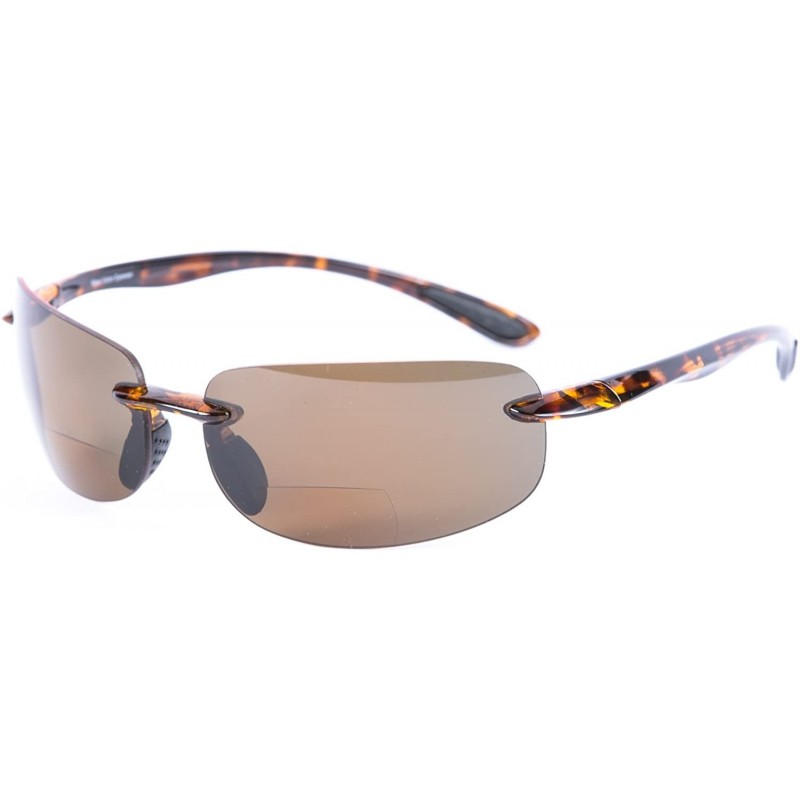 Rectangular Polarized Bifocal Reading Lightweight Sunglasses - Tortoise - C112MSDCRD1 $24.64