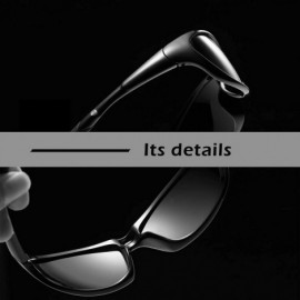 Sport Polarized Sports Sunglasses For Men Driving Cycling Fishing 100% UV Protection - 2-matte Black Frame/Black Lens - CI18Y...