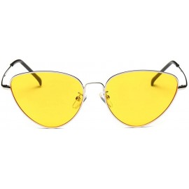 Cat Eye Sunglasses for Women Cat Eye Vintage Sunglasses Retro Glasses Eyewear UV Protection - Yellow - CM18QX5DNA3 $9.38