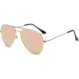 Aviator Large Tear Drop Classic Lightweight Metal Aviator Sunglasses 61mm - Gold - Peach Green - CY17YYR22LK $7.67