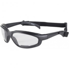 Goggle Freedom Padded Riding Sunglasses with Detachable Strap (Black Frame/Clear Lens) - CI114XZ2LO3 $36.23