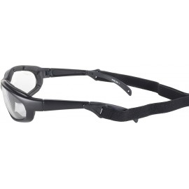 Goggle Freedom Padded Riding Sunglasses with Detachable Strap (Black Frame/Clear Lens) - CI114XZ2LO3 $36.23