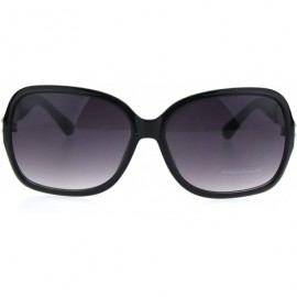 Butterfly Oceanic Gradient Lens Heart Shape Valentine Love Metal Rim Sunglasses - Black Smoke - CS185NNCQHA $14.54