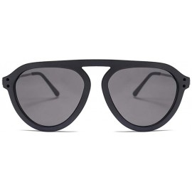 Oversized Oversized Cat Eye Sunglasses for Men and Women UV400 - C8 Black Yellow - CE1987ACDQZ $9.63