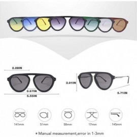 Oversized Oversized Cat Eye Sunglasses for Men and Women UV400 - C8 Black Yellow - CE1987ACDQZ $9.63