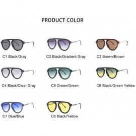 Oversized Cat Eye Sunglasses for Men and Women UV400 - C8 Black Yellow ...