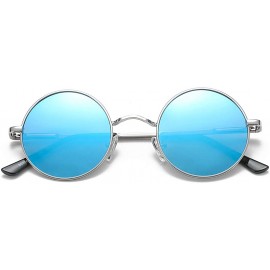 Oval Retro Small Round Polarized Sunglasses John Lennon Style Circle UV400 Sun Glasses - CX18SZ5YE30 $9.71