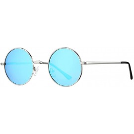 Oval Retro Small Round Polarized Sunglasses John Lennon Style Circle UV400 Sun Glasses - CX18SZ5YE30 $9.71