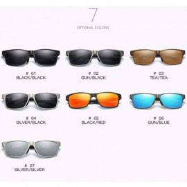 Aviator Aluminum Magnesium Alloy Sunglasses Polarizing Driving Glasses for Men with Spring Legs - F - CQ18QQ2DWLH $29.78