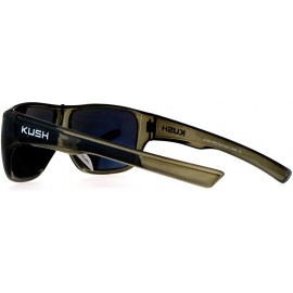 Square KUSH Sunglasses Slate Gray Square Frame Sports Fashion Mirror Lens - Gray (Yellow Mirror) - C812NT3QVXE $10.33