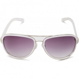 Aviator Women's R3008 Aviator Sunglasses - White - CH1176B6FH5 $36.48