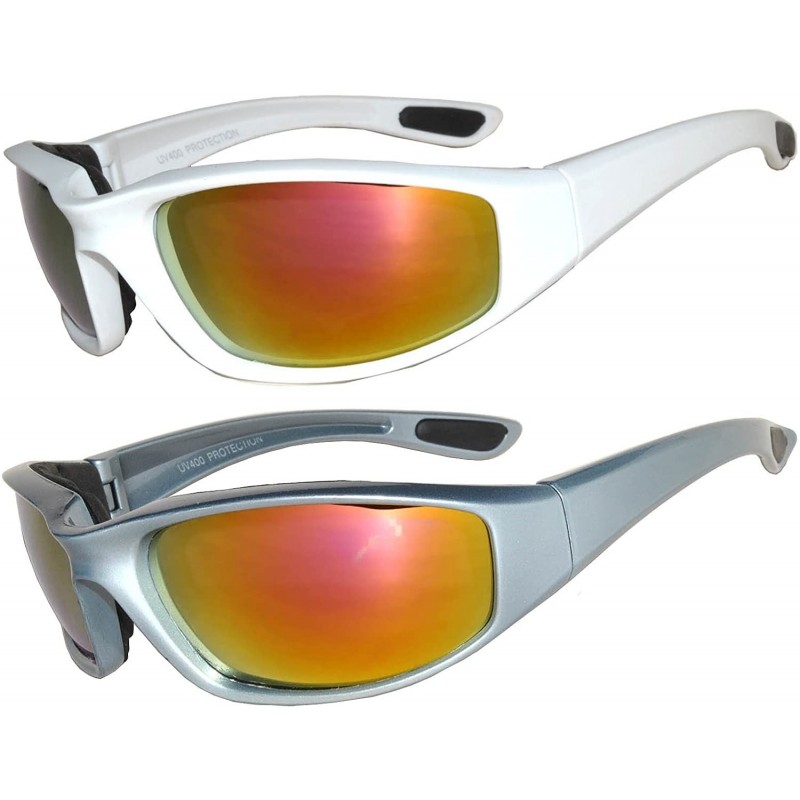 Goggle Riding Glasses - Assorted Colors (2 Pack) - CL17YD3OHRN $16.66