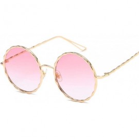 Goggle Sunglasses Spiral Metallic Sunglasses Round Sunglasses Frame Colour Film Lady Sunglasses - C018TMRMN3O $11.10