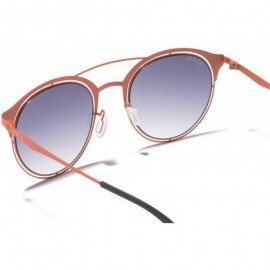 Shield Women's Sunglasses - Stylish Designer Round Frames - Lightweight - Comfy - Burnt Clay - CC18DZY4WU4 $37.65