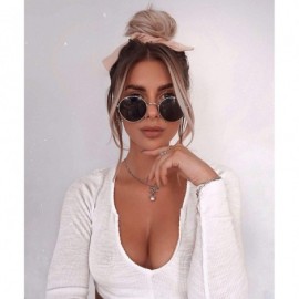 Oversized Oversized Retro Round Polarized Sunglasses for Women Circle Lens Large Frame 100% UV Protection - C218S5DQDTL $13.86