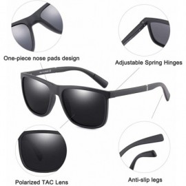 Goggle Mens Sunglasses 100% UV protection TR90 Frame Ultra Light Polarized Sunglasses for Men Women - C618QXI34AN $13.38