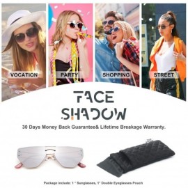 Square New Avaitor Sunglasses- Rimless Metal- Mirrored Lens- Unique Design Sun Glasses - Brown - C718WNEH4ZI $8.34