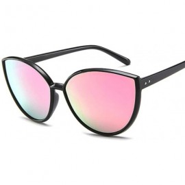 Aviator 2019 New Cat Eye Women Sunglasses Brand Designer Mirror Color Lens Men C1 - C2 - CE18XE93GEW $11.91