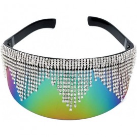 Oversized new colorful rhinestone personality unisex big frame fashion brand designer sunscreen sunglasses UV400 - CN18W5K2SY...