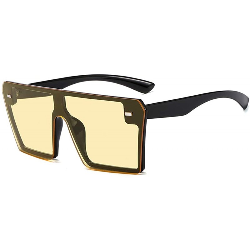 Square OVERSIZED Square Sunglasses-Fashion Polarized Shade Mirror-Classic Decor Lens - C - CB1905Z4Q0Q $23.24