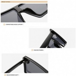 Square OVERSIZED Square Sunglasses-Fashion Polarized Shade Mirror-Classic Decor Lens - C - CB1905Z4Q0Q $23.24