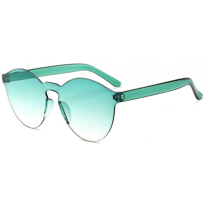 Round Unisex Fashion Candy Colors Round Outdoor Sunglasses Sunglasses - Green - C41908MYMTZ $22.31