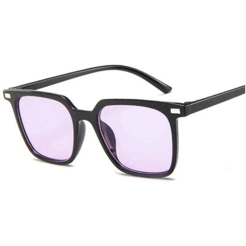 Aviator Square Small Sunglasses Women Fashion Sun Glasses Lady Brand Designer Vintage UV400 - Blackpurple - CC198ZUZS5T $36.78