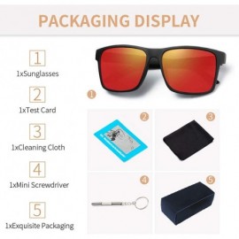 Oversized Polarized Sunglasses for Men Women Driving Fishing Mens Sunglasses Rectangular Vintage Sun Glasses - CP18WSCO845 $9.85