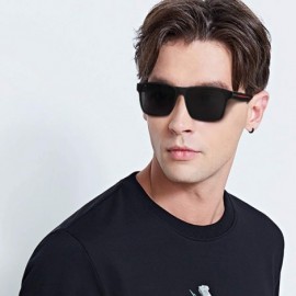 Oversized Polarized Sunglasses for Men Women Driving Fishing Mens Sunglasses Rectangular Vintage Sun Glasses - CP18WSCO845 $9.85