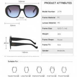 Oversized Flash Frame Sunglasses for Women Trendy Oversized Gradient Lens Eyeglasses UV Protection - C6 Tea Tea - C2190HDZH9K...