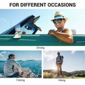 Rectangular Mens Polarized Sunglasses Large UV Protection Carbon Fiber Oversized for Sport Driving - Blue Lens - CZ18HGHOARZ ...