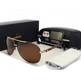 Aviator Luxury Sunglasses Men Polarized Classic Pilot Sun Glasses Fishing Y7005 C1 - Y7005 C3 Box - CX18XE9K4GQ $15.20