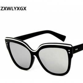 Butterfly Cat Eye Fashion Sunglasses Men Women Brand Designer Eyebrows Butterfly C10 - C1 - CV193WD3SWK $11.53