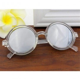 Aviator Coating Sunglasses Vintage Round Sunglasses Men Women Retro Red As Picture - Gold - C918YZXHDET $7.35