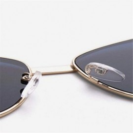 Aviator New Arrival 2019 Cateye Sunglasses Women Metal Vintage Luxury BlackGray - Silverblue - CQ18Y4SMCRL $8.69