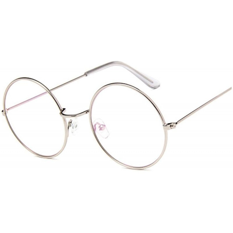 Round Fashion Round Vintage Glasses Frame Women Lunette Metal Clear Lens Optical Transparent Female Mirror Plain - CK199CH2D4...