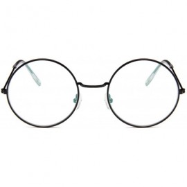 Round Fashion Round Vintage Glasses Frame Women Lunette Metal Clear Lens Optical Transparent Female Mirror Plain - CK199CH2D4...