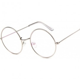 Round Fashion Round Vintage Glasses Frame Women Lunette Metal Clear Lens Optical Transparent Female Mirror Plain - CK199CH2D4...