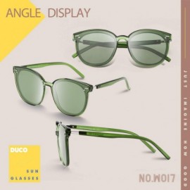 Oval Fashion Round Vintage Retro Shades Sunglasses for Women W017 - Transparent Green - CC196EAD0U5 $22.66