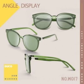 Oval Fashion Round Vintage Retro Shades Sunglasses for Women W017 - Transparent Green - CC196EAD0U5 $22.66