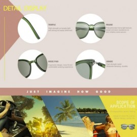 Oval Fashion Round Vintage Retro Shades Sunglasses for Women W017 - Transparent Green - CC196EAD0U5 $22.66