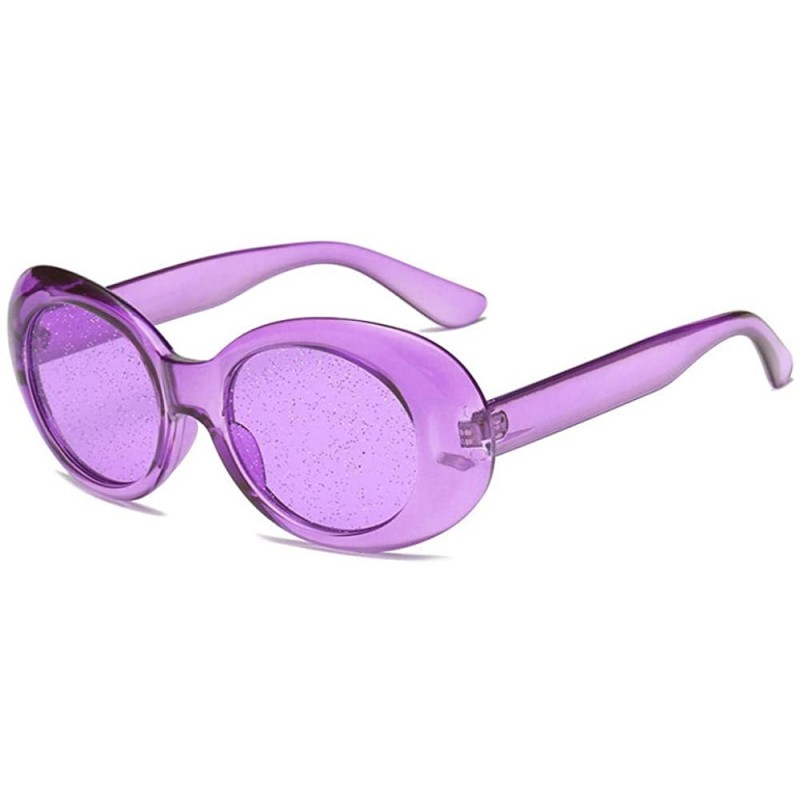 Round Kaleidoscope Glasses Transparent Goggles Sunglasses Women's Marine Small Oval Glasses - C4 - C31907U3A2T $13.84