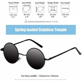 Round Vintage Round Sunglasses John Lennon Style Steampunk with Polarized Lenses for Retro Women and Men - C511LMWYDPZ $11.66