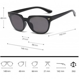 Rimless Classic Square Aviator Sunglasses Vintage Retro UV400 Everyday Sun Shades Unisex - Black / Gradient Grey - C3194ER0RD...