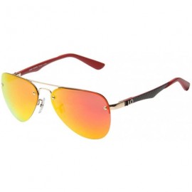 Aviator Polarized Mens Womens Aviator Vintage Retro Designer Sunglasses JO803 - Red - CL120Y9X61D $25.82