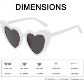 Cat Eye Heart-Shaped Sunglasses Women Vintage Black Pink Red Heart Shape Sun Glasses - C3 - C2189NNO6OX $8.29